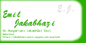 emil jakabhazi business card
